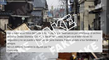 Foto principal del artículo 'Es falsa la cadena viral que alerta por hackeo de celulares con imágenes de los terremotos de Japón y Marruecos'