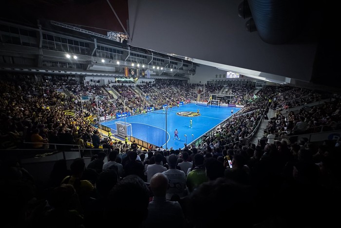 Palacio Municipal de Son Moix, este viernes, durante la final Intercontinental, en Mallorca. Foto: PalmaFutsal