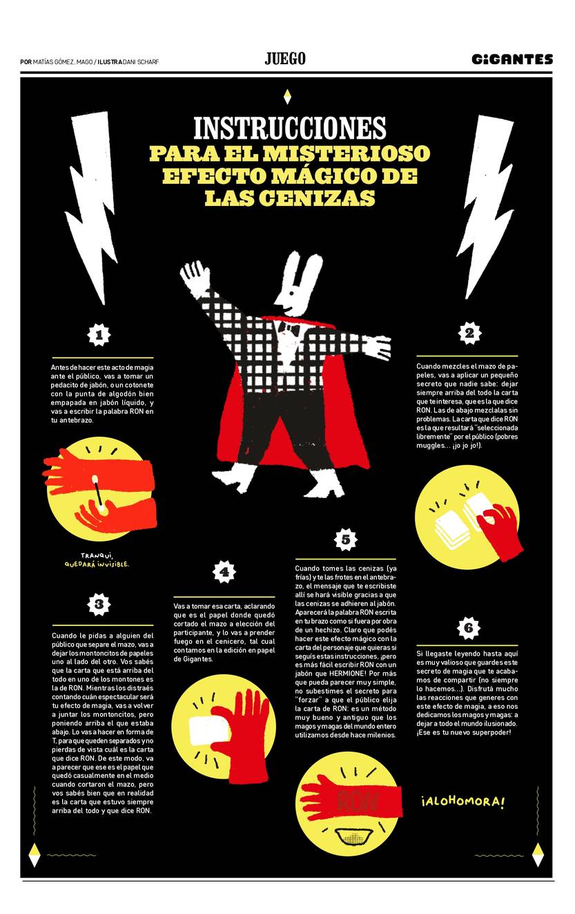 instrucciones cenizas gigantes