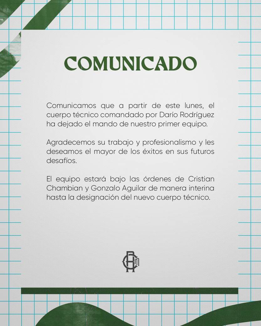 Comunicado Racing
