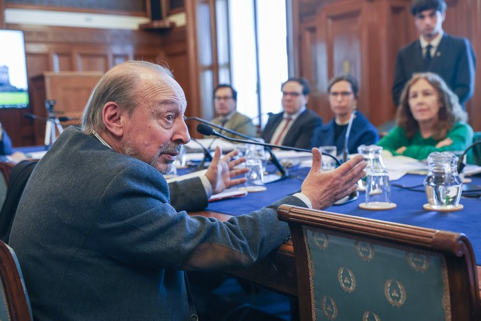 Óscar López  Goldaracena, el 24 de julio, en la Comisión bicameral de Derechos Humanos. · Foto: Rodrigo Viera Amaral