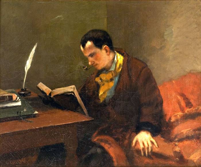 Retrato de Baudelaire, por Gustave Courbet