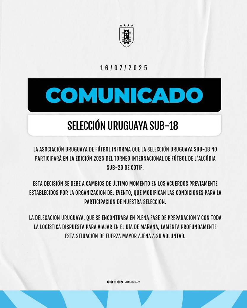 Comunicado AUF L`Alcudia