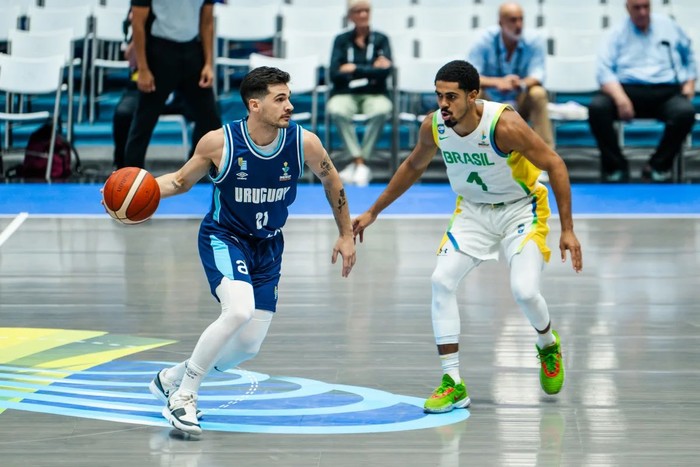 Partido entre Uruguay y Brasil , el 23 de agosto. · Foto: FIBA Américas