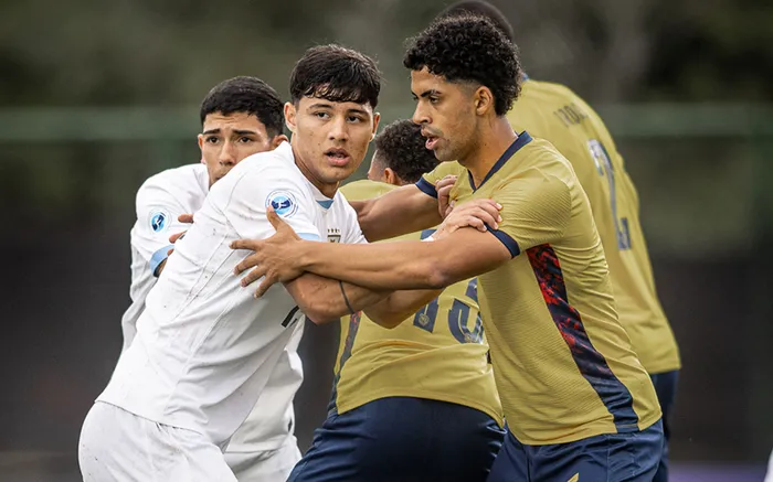Uruguay vs Ecuador, durante el partido del Campeonato Sudamericano SUB 17, el 7 de abril.
Foto: @Uruguay