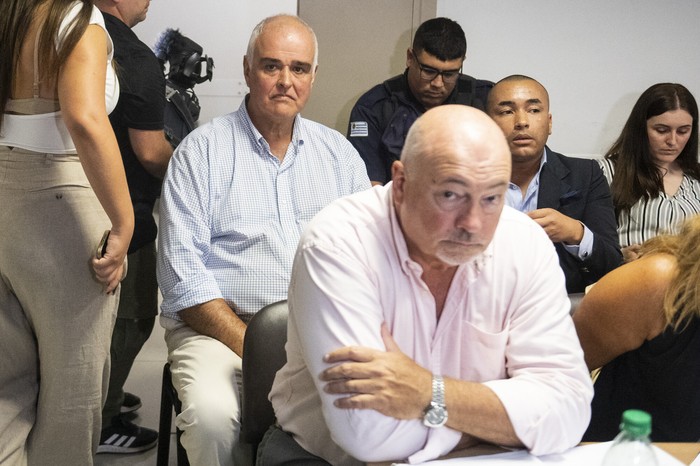 Gustavo Penadés y Sebastián Mauvezin, el 5 de febrero, durante la audiencia.Foto:Alessandro Maradei