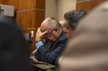 Alberto Iglesias, el 25 de setiembre, en el juzgado de Juan Carlos Gómez. · Foto: Natalia Rovira