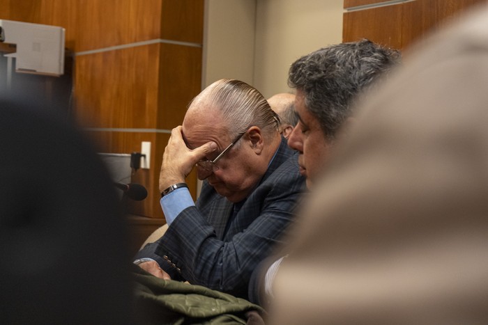 Alberto Iglesias, el 25 de setiembre, en el juzgado de Juan Carlos Gómez. · Foto: Natalia Rovira