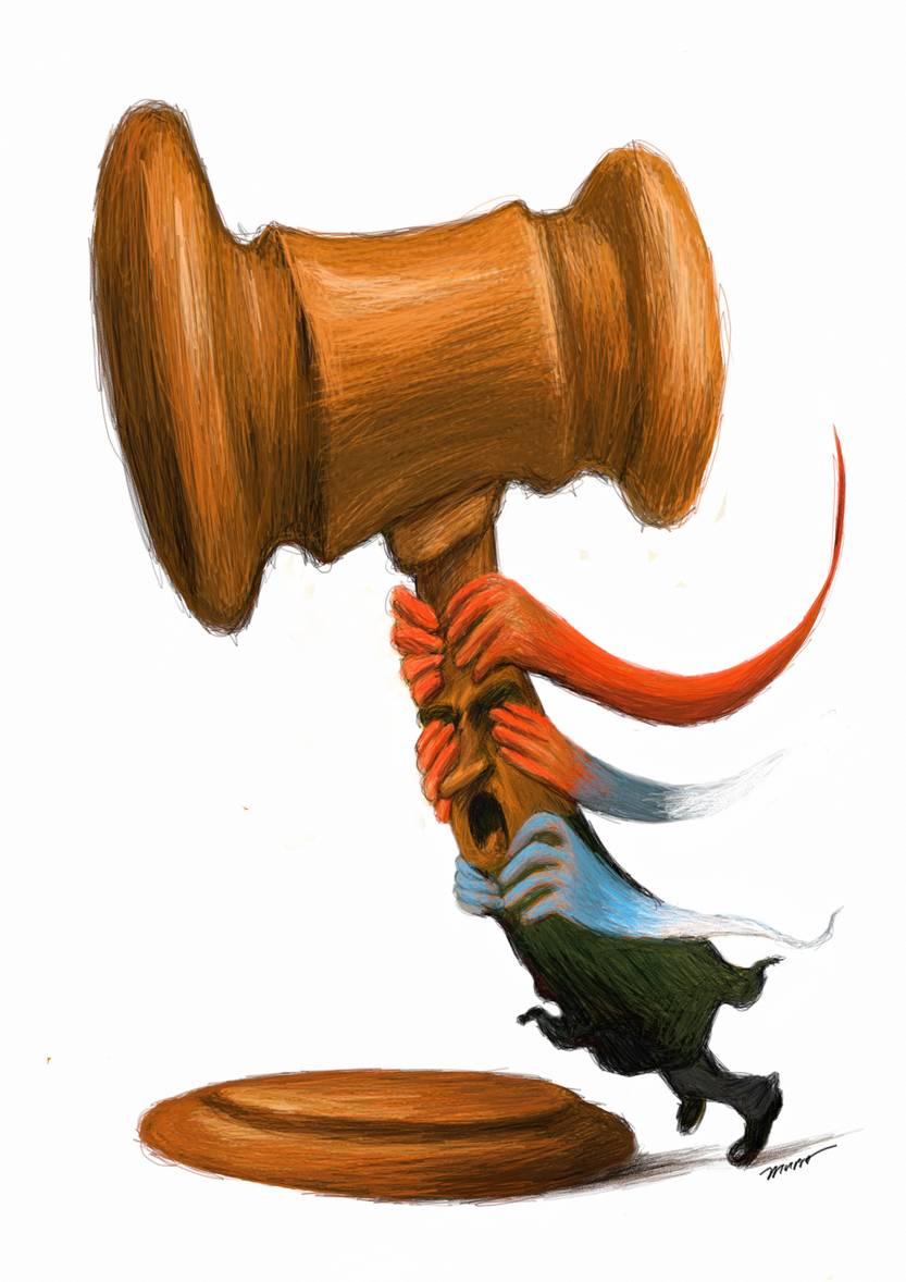 Una institución bajo asedio, ilustración