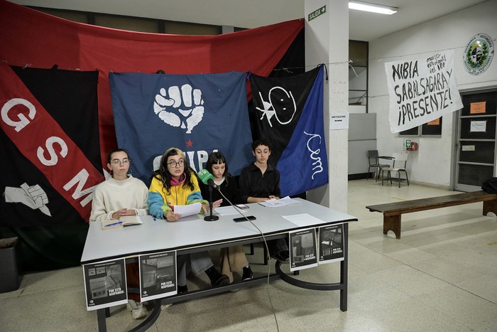 Durante la conferencia de prensa, el 6 de octubre, en el IPA. · Foto: Inés Guimaraens