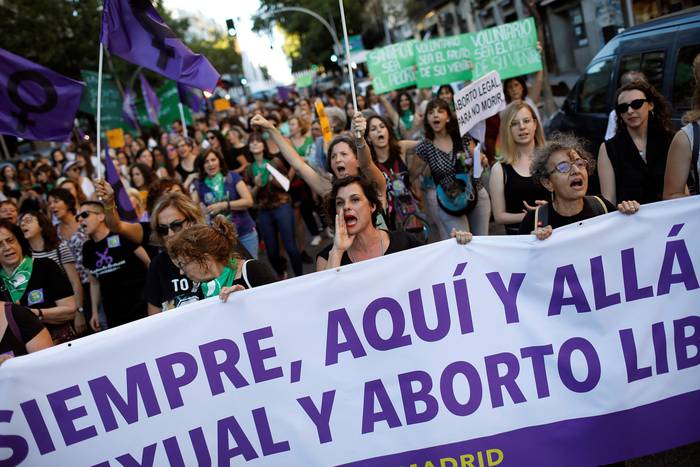 Marcha pro aborto en Madrid. · Foto: s/d de autor