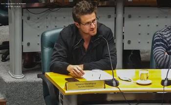 Ignacio Garateguy, durante una sesión de la Junta Departamental de Maldonado, el 11 de mayo.