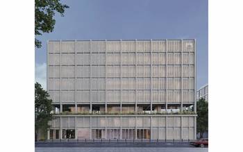 Imagen renderizada de la nueva Facultad de Humanidades y Ciencias de la Educación.