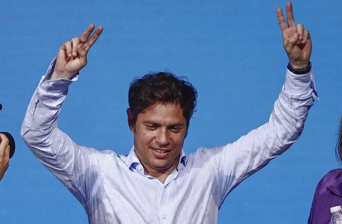 Axel Kicillof, gobernador de Buenos Aires, en Buenos Aires (22.10.2023). · Foto: Emiliano Lasalvia, AFP