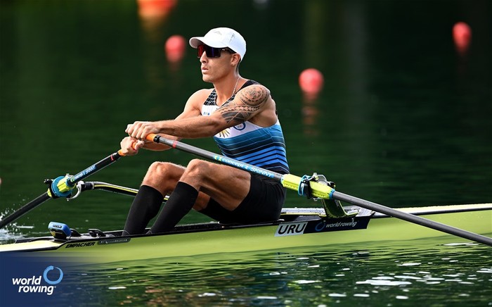 Felipe Klüver, durante la Copa del Mundo de Remo, el 28 de junio en Lucerna, Suiza. · Foto: Detlev Seyb, World Rowing