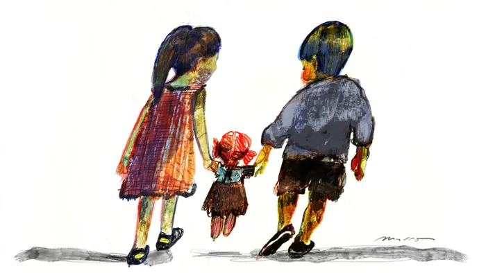 Foto principal del artículo 'Por la infancia, sin grietas' · Ilustración: Federico Murro