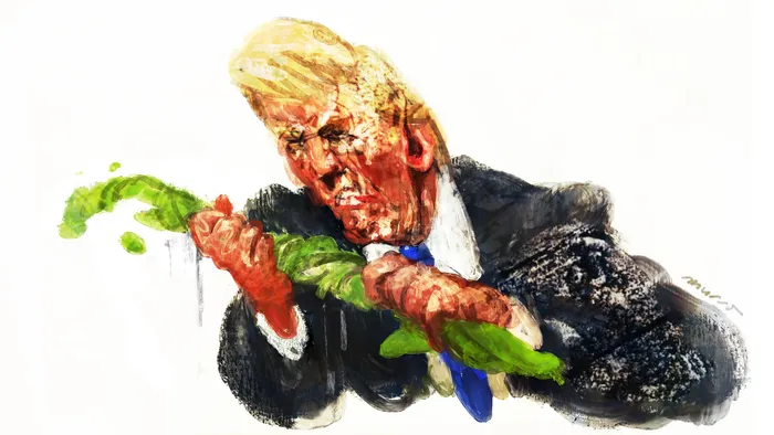 Foto principal del artículo 'En la Casa Blanca nos prefieren ciegos' · Ilustración: Federico Murro