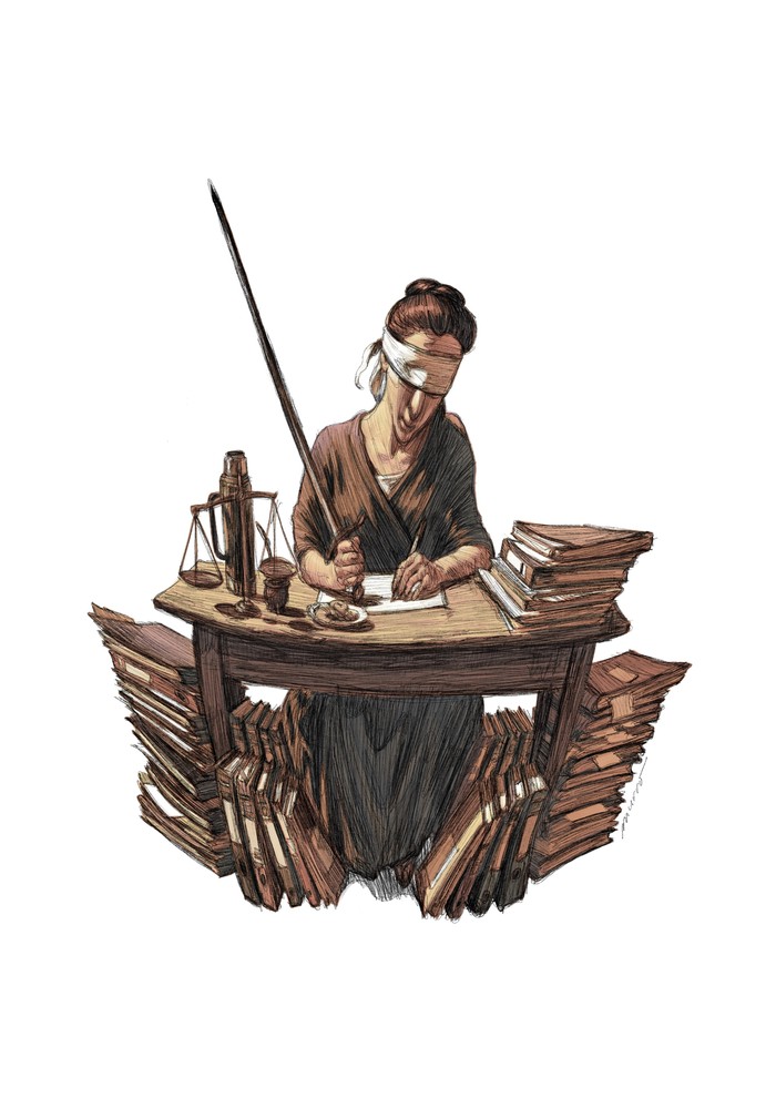 Foto principal del artículo 'La Corte Electoral paga los platos rotos' · Ilustración: Federico Murro