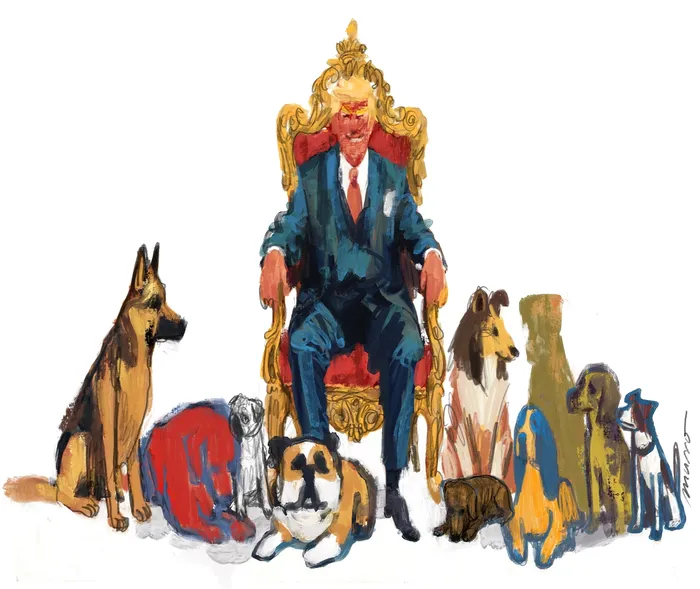 Foto principal del artículo 'Trump reclutó escuderos' · Ilustración: Federico Murro