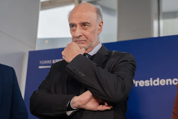 Pablo Mieres, el 4 de setiembre en la Torre Ejecutiva, en Montevideo. · Foto: Laura Sosa