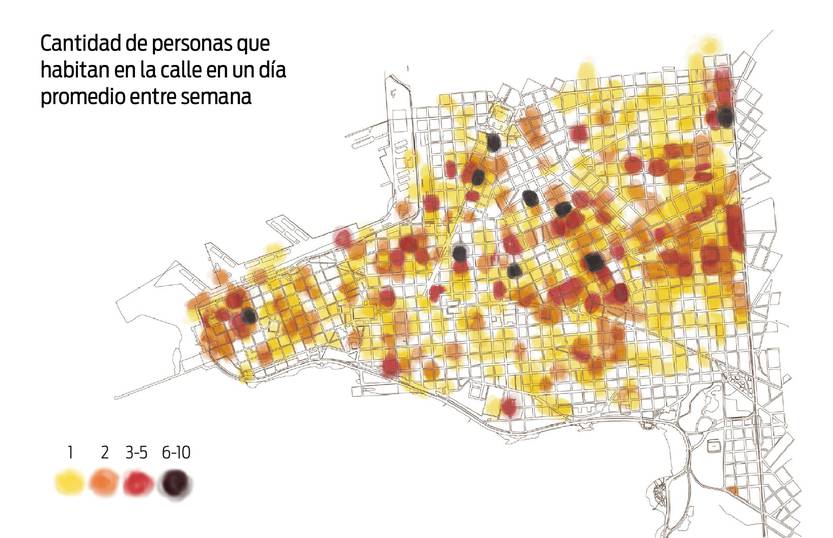 Mapa gente en la calle municipio B