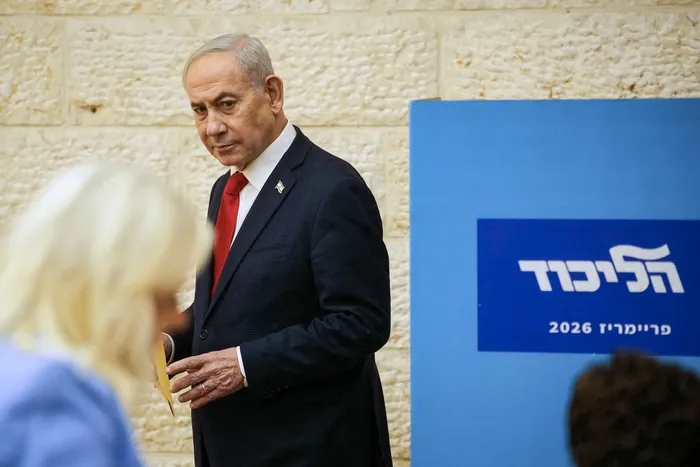 Benjamin Netanyahu durante las elecciones generales primarias de Israel, el 17 de agosto. · Foto: Ohad Zwigenberg, pool, AFP