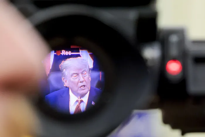 Donald Trump durante una conferencia de prensa en el Despacho Oval de la Casa Blanca, el 18 de setiembre. · Foto: Chip Somodevilla, Getty Images, AFP