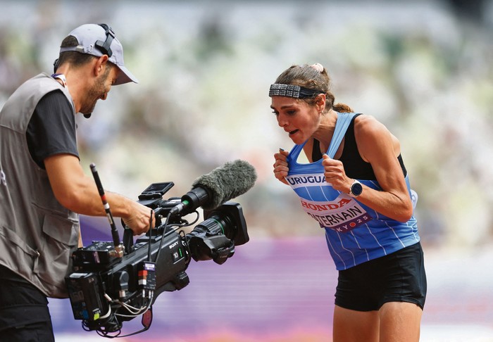 Julia Paternain, el 14 de setiembre de 2025, en Tokio. · Foto: Takuya Matsumoto / The Yomiuri Shimbun / AFP
