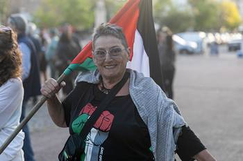 Marcha por Palestina, el 9 de octubre, en Piriápolis. · Foto: Pablo Serrón