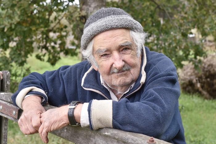 José Mujica en su chacra, en Rincón del Cerro. · Foto: Federico Gutiérrez