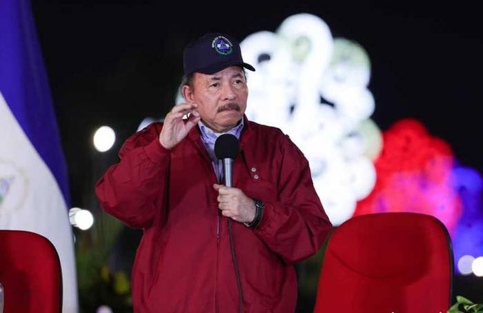 Daniel Ortega, el 21 de febrero, durante un acto en Managua. Foto: Cesar Pérez, Presidencia de Nicaragua, EFE