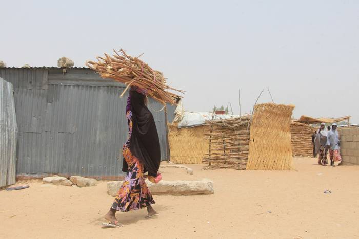 Campamento informal de Yawuri, en las afueras de Maiduguri, capital del estado de Borno, noreste de Nigeria (archivo, marzo de 2021). Foto: Audu Marte, AFP