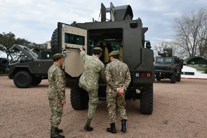 Vehículos Mamba MK7 (archivo, julio de 2024). · Foto: Ministerio de Defensa