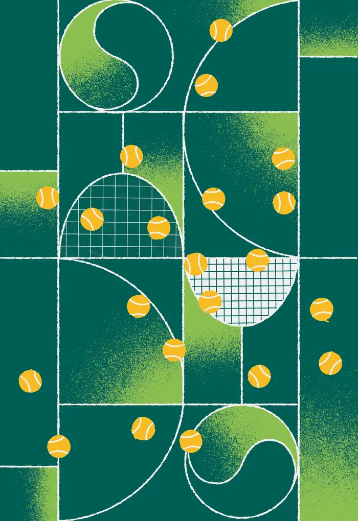 Foto principal del artículo 'El renacimiento del tenis' · Ilustración: Federico Damonte