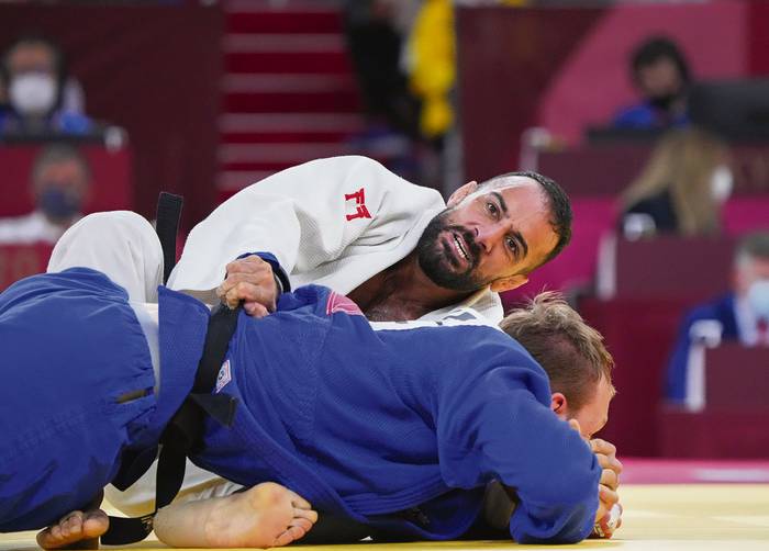 Mikael Aprahamian, durante una participación en los Juegos Olímpicos Tokio 2020. · Foto: Facundo Franco