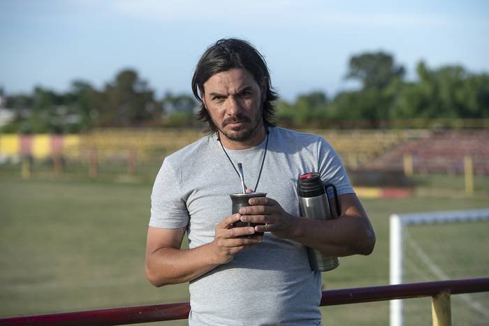 Damián Santín, en el estadio Obdulio Varela.  · Foto: Sandro Pereyra