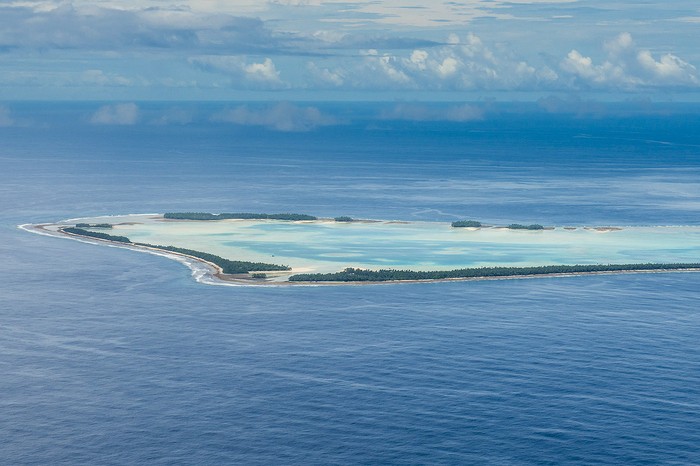Vista aérea de Tuvalu, en el Pacífico Sur. Foto: Michael Runkel, robertharding, AFP