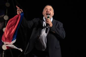 Mario Bergara durante un acto (archivo, marzo de 2024). · Foto: Alessandro Maradei