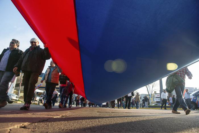 Cierre de campaña del Frente Amplio de cara a las elecciones internas en Las Piedras. (archivo junio
de 2019) · Foto: Santiago Mazzarovich, adhocfotos