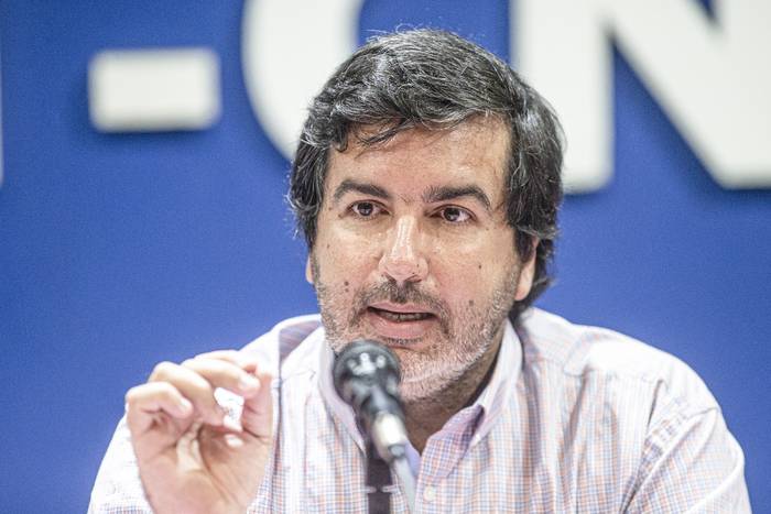 Marcelo Ubal, en el PIT-CNT (archivo, noviembre de 2022). · Foto: .