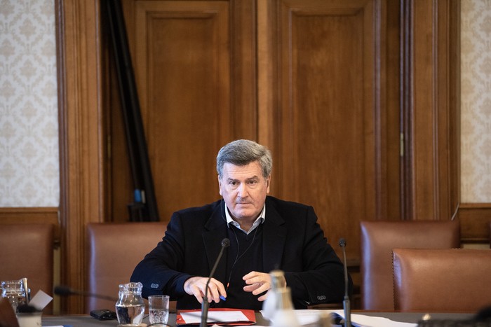 Pedro Bordaberry, en una Comisión en el Parlamento. · Foto: Gianni Schiaffarino