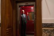 Gustavo Penadés, en su última sesión del senado, el 10 de abril de 2023, en el Parlamento	
Foto: Mara Quintero