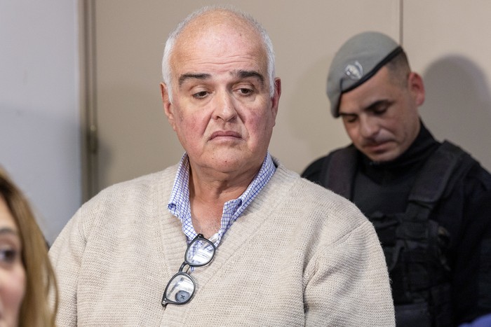 Gustavo Penadés, durante una audiencia en el juzgado de la calle Juan Carlos Gómez, en Montevideo. (archivo, junio de 2025) · Foto: Rodrigo Viera Amaral