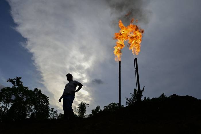 Refinería de Petroecuador en Shushufindi, en la provincia de Sucumbíos, Ecuador (archivo, enero de 2023). · Foto: Pedro Pardo, AFP