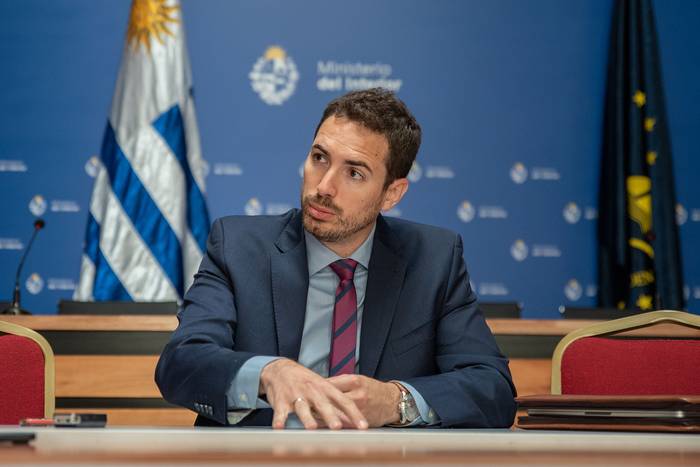 Diego Sanjurjo, en el Ministerio del Interior (11.01.2024). · Foto: Martín Varela Umpiérrez