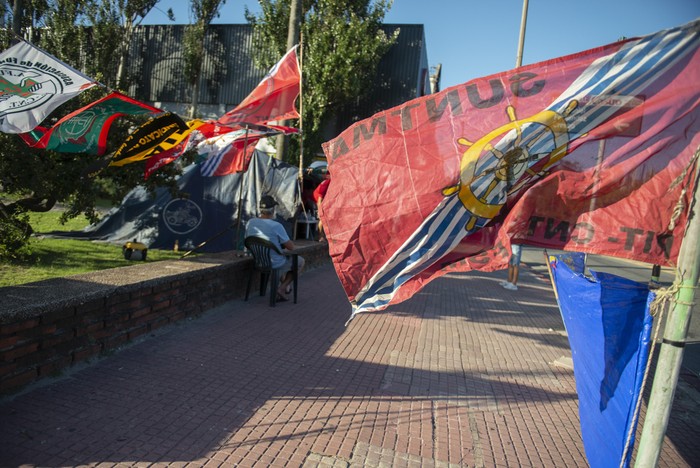 Movilización de trabajadores de la pesca. (archivo, febrero de 2022) · Foto: Alessandro Maradei