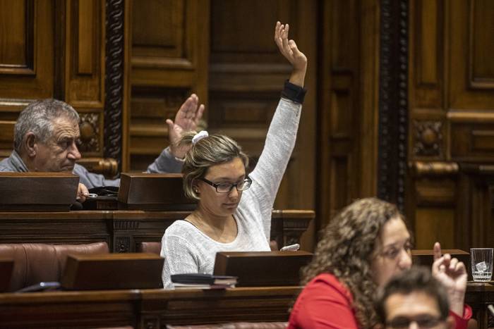 Micaela Melgar, durante una sesión de la Cámara de Diputados (archivo, 2022). · Foto: Ernesto Ryan