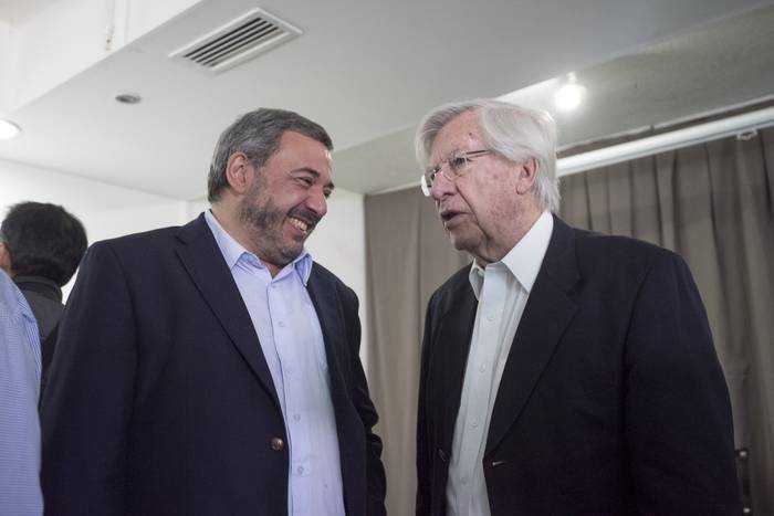 Mario Bergara y Danilo Astori (archivo, noviembre de 2019). · Foto: Federico Gutiérrez