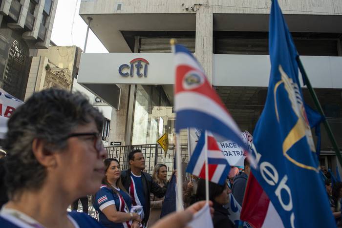 Movilización de trabajadores del Citibank (archivo, mayo de 2022). · Foto: Alessandro Maradei