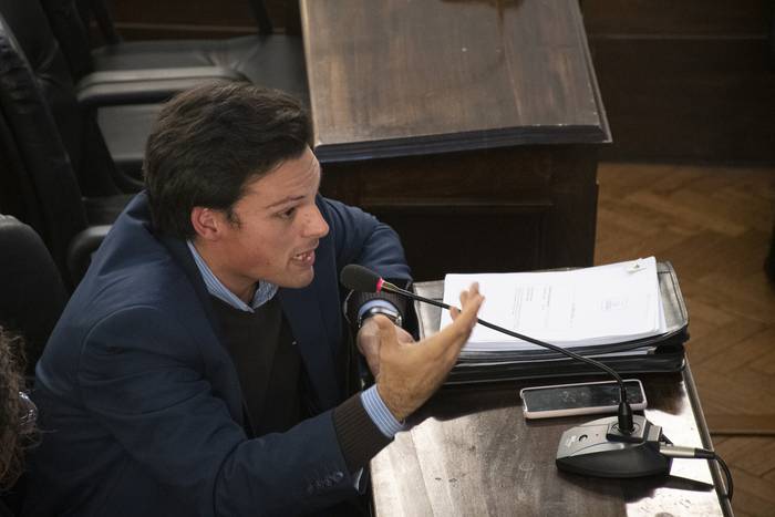 José Manuel Arenas, durante una sesión de la Junta Departamental de Colonia (archivo, abril de 2022). · Foto: Ignacio Dotti